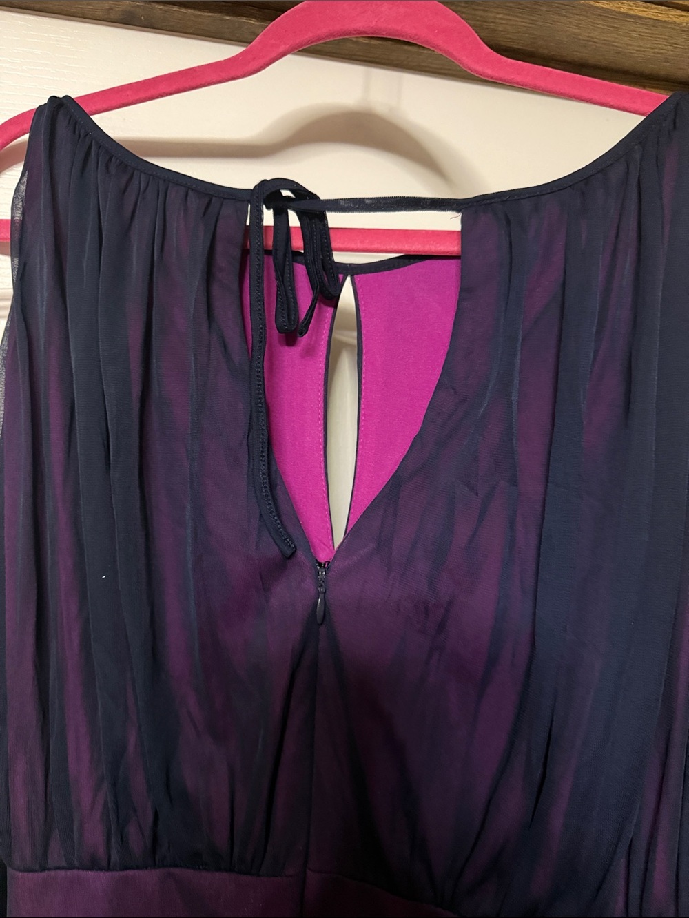 Dark Purple Sleeveless Beaded Waist Cocktail Dress - Picture 6 of 16